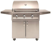 Artisan American Eagle 32" Cart Grill, 3 Burner - close-up of stainless steel cooking grates showcasing durability and quality.